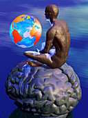 Global thought,conceptual artwork