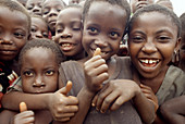 Crowd of African children