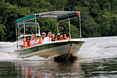 Ecotourists on a boat trip