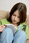 Girl reading a book