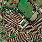 Liverpool's Anfield Stadium,aerial view