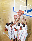 Basketball player scoring