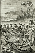 18th century engraving of Carib cannibals