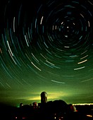 Star trails over Myall telescope dome,Kitt Peak