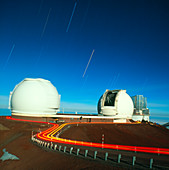Keck observatories on Mauna Kea,Hawaii