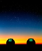 Keck I and II telescopes on Mauna Kea,Hawaii