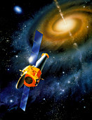 Artwork of Chandra X-ray Observatory & black hole