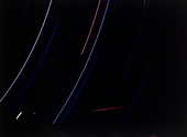 Perseid meteor and star trails