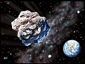 Asteroid on collision with Earth