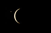 Photo of Venus & crescent moon