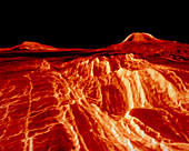 False-col. 3D view of W.Eistla Regio and Gula Mons