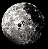 Western hemisphere of Moon from Galileo spacecraft
