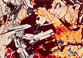 Photomicrograph of section of moonrock