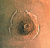 Computer-enhanced image of Olympus Mons,
