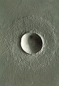 Global Surveyor image of a crater on Mars