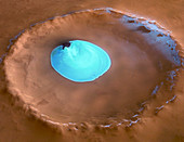 Water ice in a Martian crater