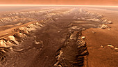 Valles Marineris,Mars,3D image