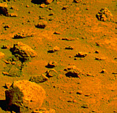 Viking 2 lander view of surface of Mars
