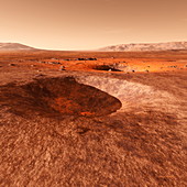 Martian crater,artwork