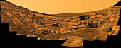 Martian rocks,true-colour panorama