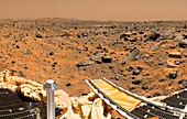 Martian landscape,Mars Pathfinder image