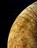 Voyager 2 photo of Europa,one of Jupiter's moons