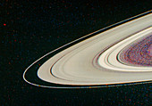Voyager I photo of the rings of Saturn