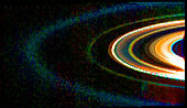 Saturn's rings,infrared Cassini image