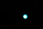 Voyager 2 composite of Uranus & three of its moons