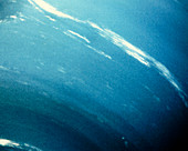 Voyager 2 image of Cirrus clouds,on Neptune