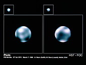 Hubble Space Telescope images of Pluto