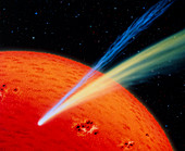 Artist's impression of a comet near the Sun