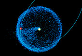 Artwork of star disturbing Oort cloud