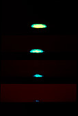Image of the green flash effect seen at sunset