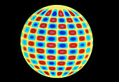 Computer simulation of the Sun's oscillations
