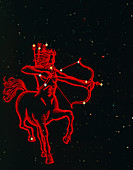 Sagittarius the archer,composite artwork & photo