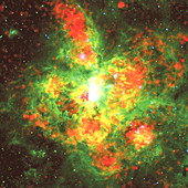Optical/X-ray/UV image of the Tarantula nebula