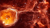 Nebula shaped by stellar wind
