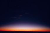 Stars in the afterglow of sunset