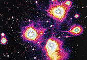 False-col optical image of the Pleiades