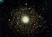 Artwork of a globular cluster