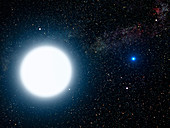 Sirius binary star system,artwork