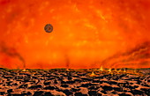 Red giant from a planet