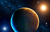 Binary star system planet