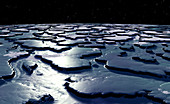 Alien ice planet,artwork