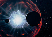 Artwork of a supernova