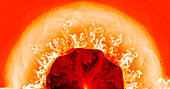 Supernova 1987a explosion simulation