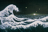 Artwork showing a wave in the Milky Way