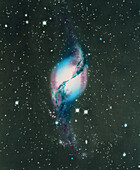 Optical photograph of the peculiar galaxy NGC 3718