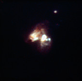 Optical CCD image of two interacting galaxies